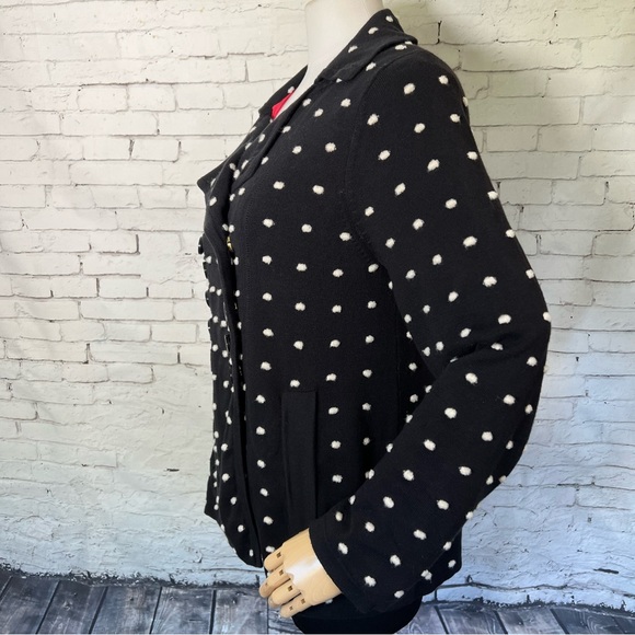 Marc Jacobs Textured Polka Dot Knit Sweater Pea Coat Cardigan Jacket Size Medium - Picture 3 of 13